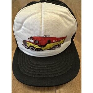 Vintage NL McCullough Oil Well Gas Black Trucker Hat Snapback 1980s 1990s